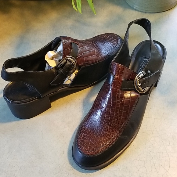 CLASSIC PAPPAGALLO LEATHER SLINGS.MADE IN BRAZIL - Picture 1 of 8